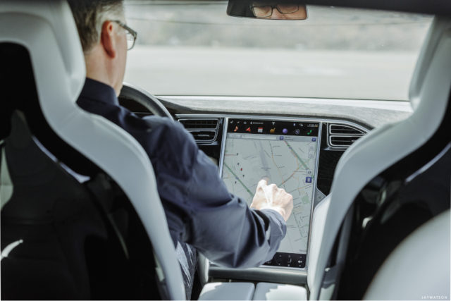 Tesla Model X Touch Screen. Fremont, CA